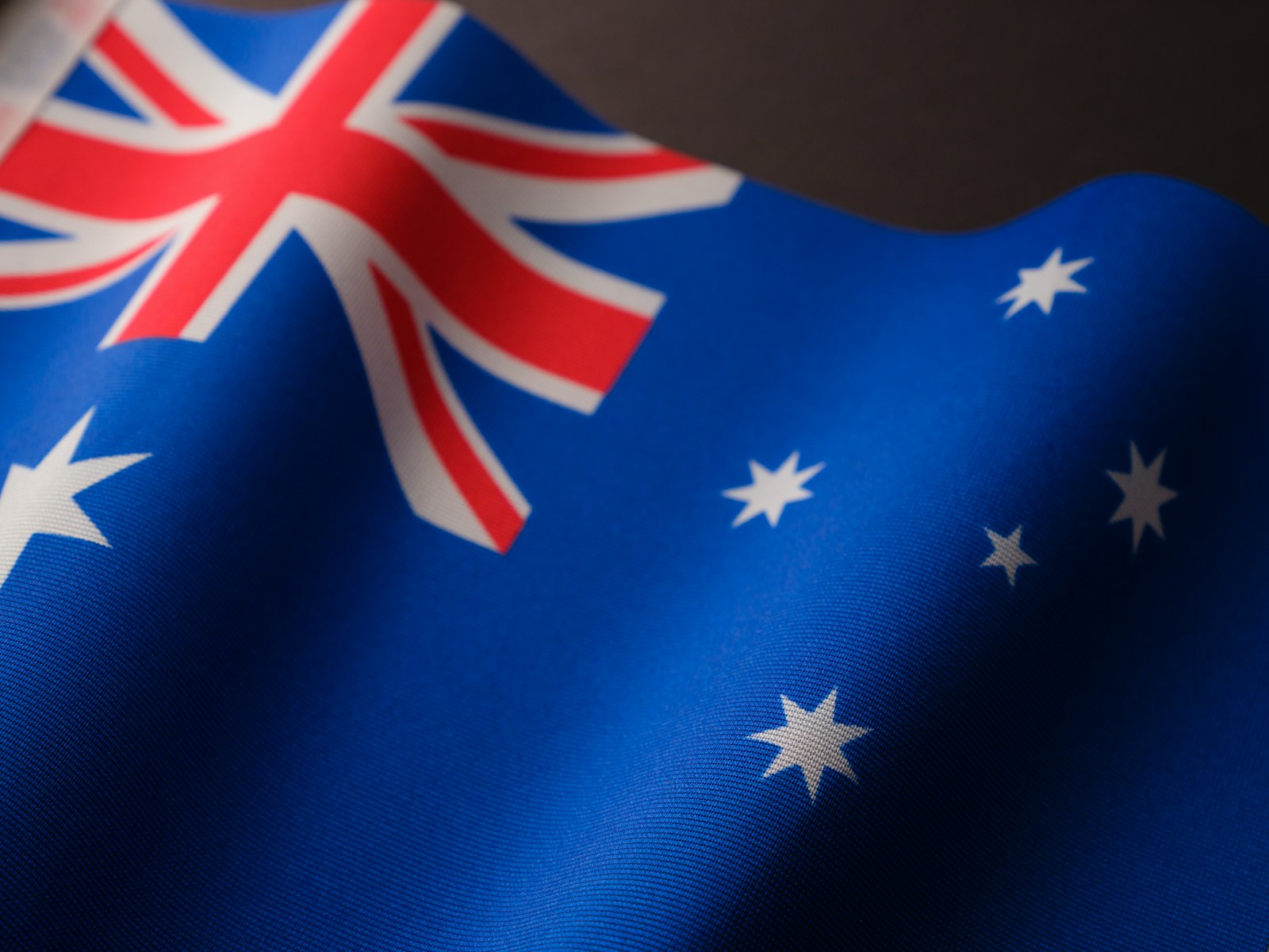 a close up of the flag of australia